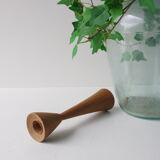 Danish designer teak candlestick