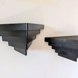 Pair of 1960s wall lights in perforated metal in the style of Mategot