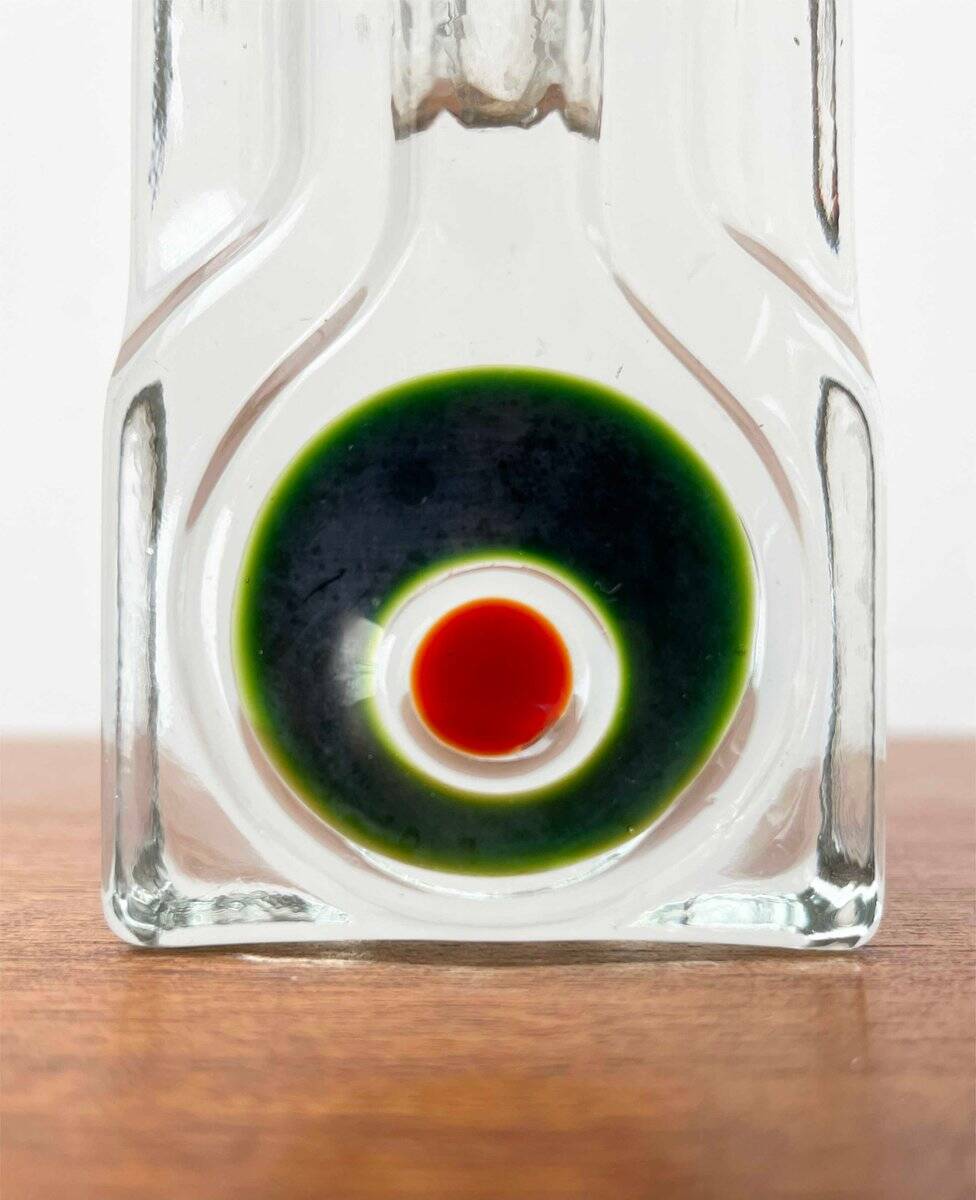 Vintage German glass vase by H. Düsterhaus for Walther Glas, 1970s.