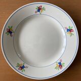 6 antique flat plates in Gien earthenware