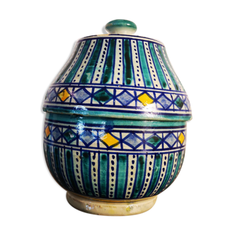 Candy pot ceramic hand painted