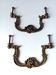 Antique pair of bronze drawer handles.