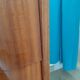 Vintage chest of drawers 3 drawers - varnished teak - Scandinavian style - retro patterns - 60s