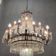 Lustre italien en cristal, années 1940