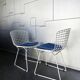 Pair of dining chairs 420 by Harry Bertoia for Knoll International, 1970s.