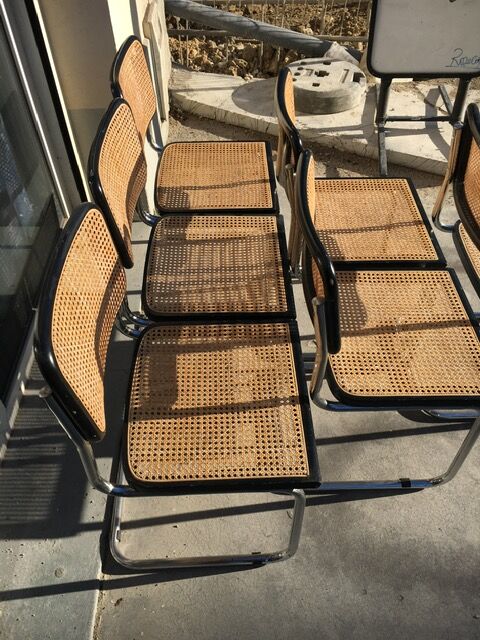 Suite of 6 chairs CESCA B32 by Marcel Breuer