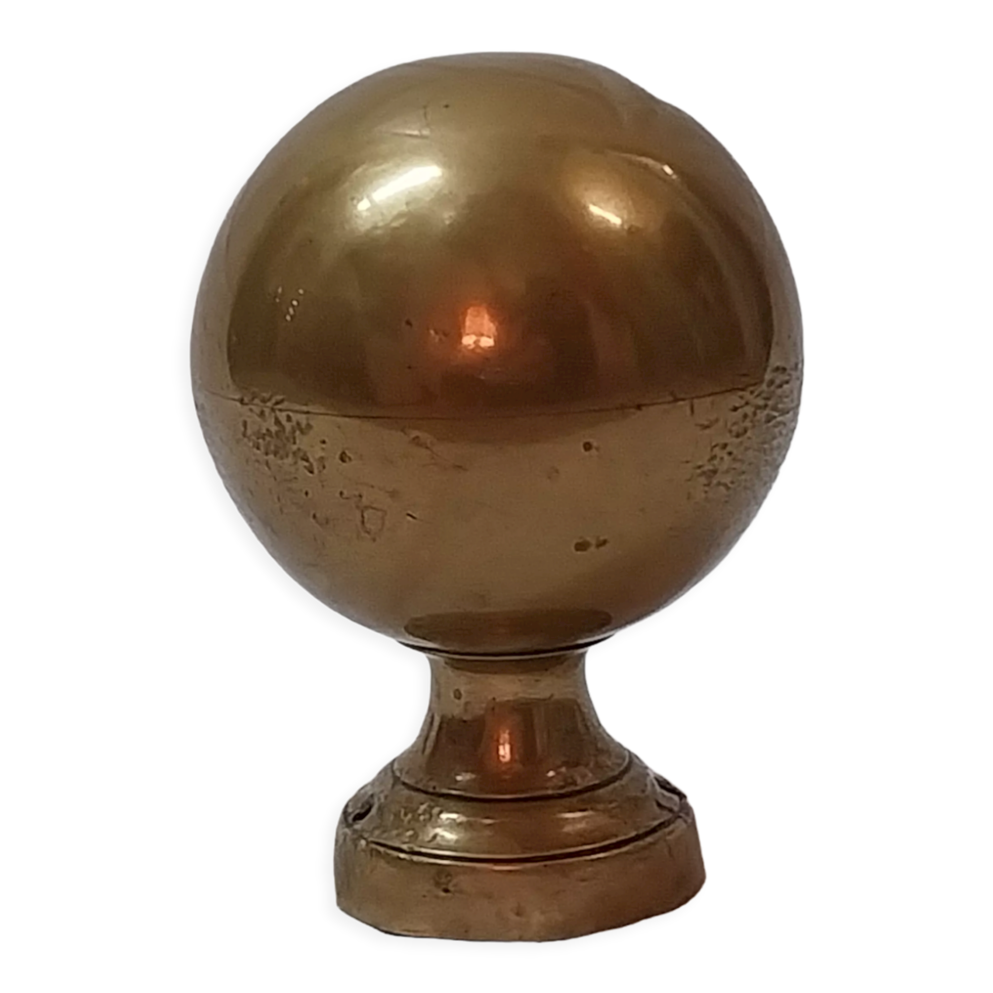 Golden brass stair ball