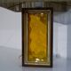 Scandinavian lamp in rosewood and glass 1970