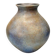 Studio ceramic vase from France circa 1960, blue-brown marbled, signed, 24 cm.