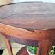 Antique table with double round tops, side table or plant stand.