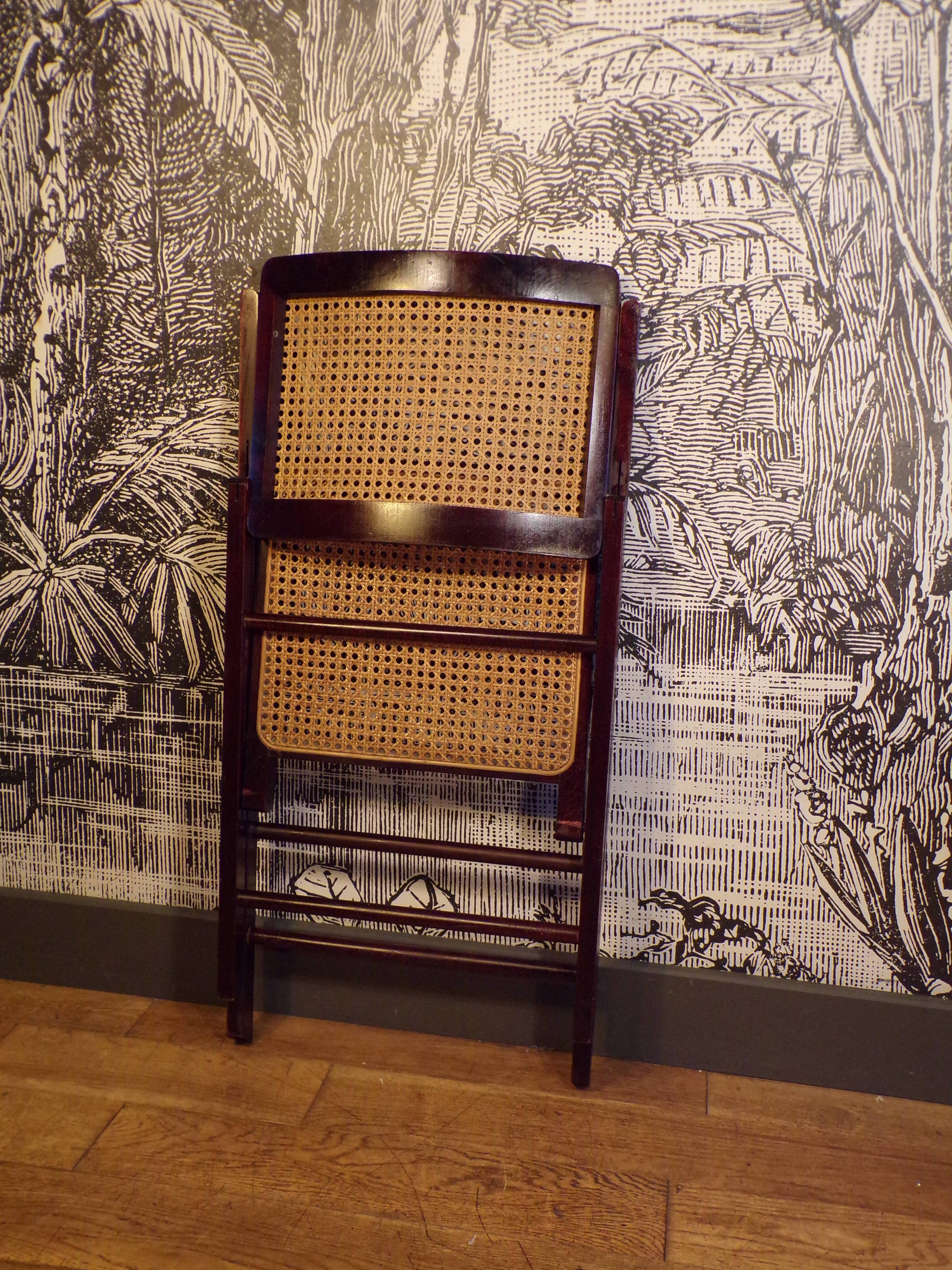 Cane folding chair 1970