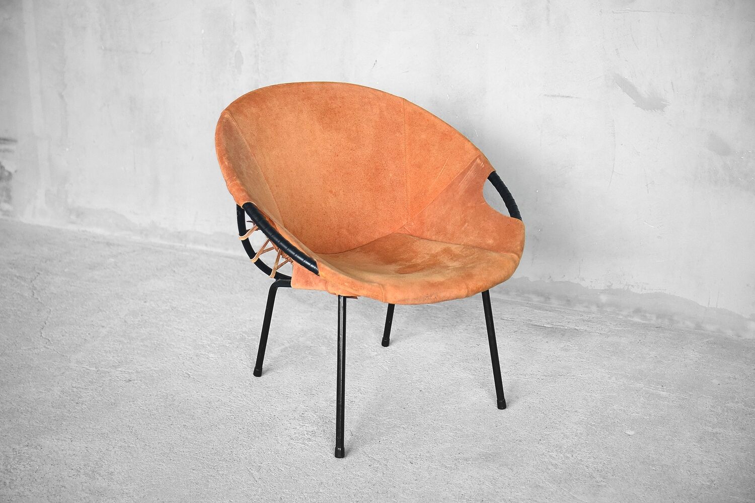 Item Name Mid-Century Circle Balloon Chair by Lusch Erzeugnis for Lusch & Co, 1960s