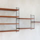 String wall shelf in teak by Kajsa and Nils Strinning danish 60s