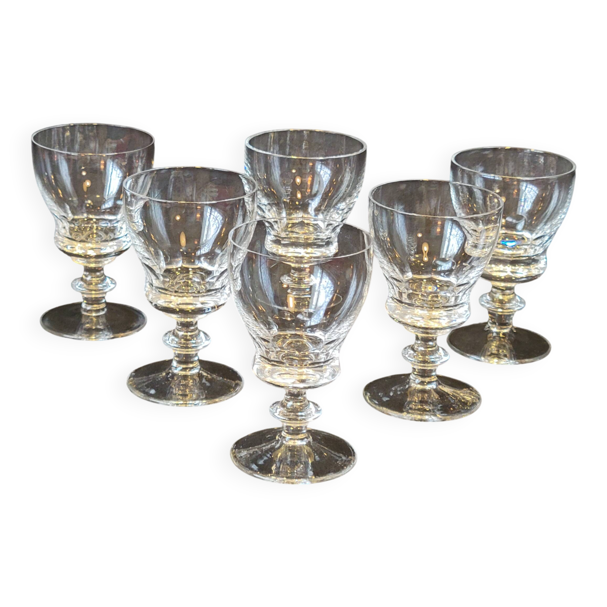 6 Antique Baccarat Cut Crystal Port or White Wine Glasses?