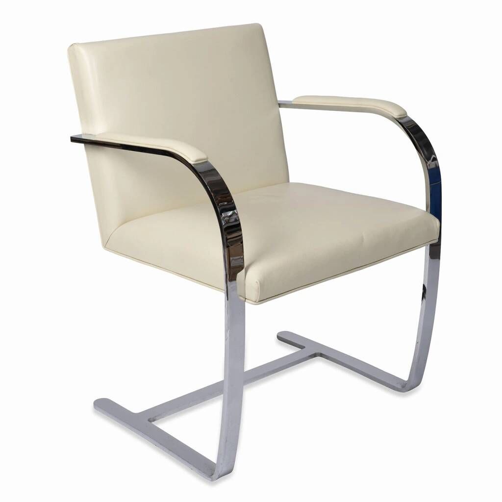 Brno Flat chair by Ludwig Mies van der Rohe and Lilly Reich and produced in the 1990s by Knoll