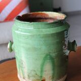 Old green glazed pot