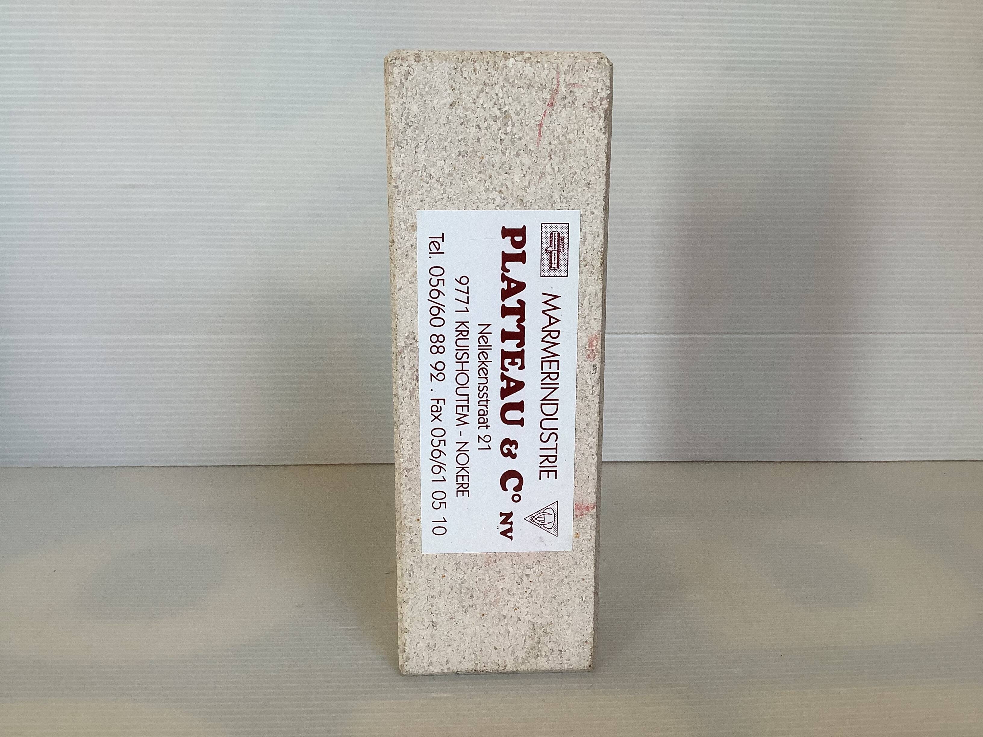 Travertine candle holder