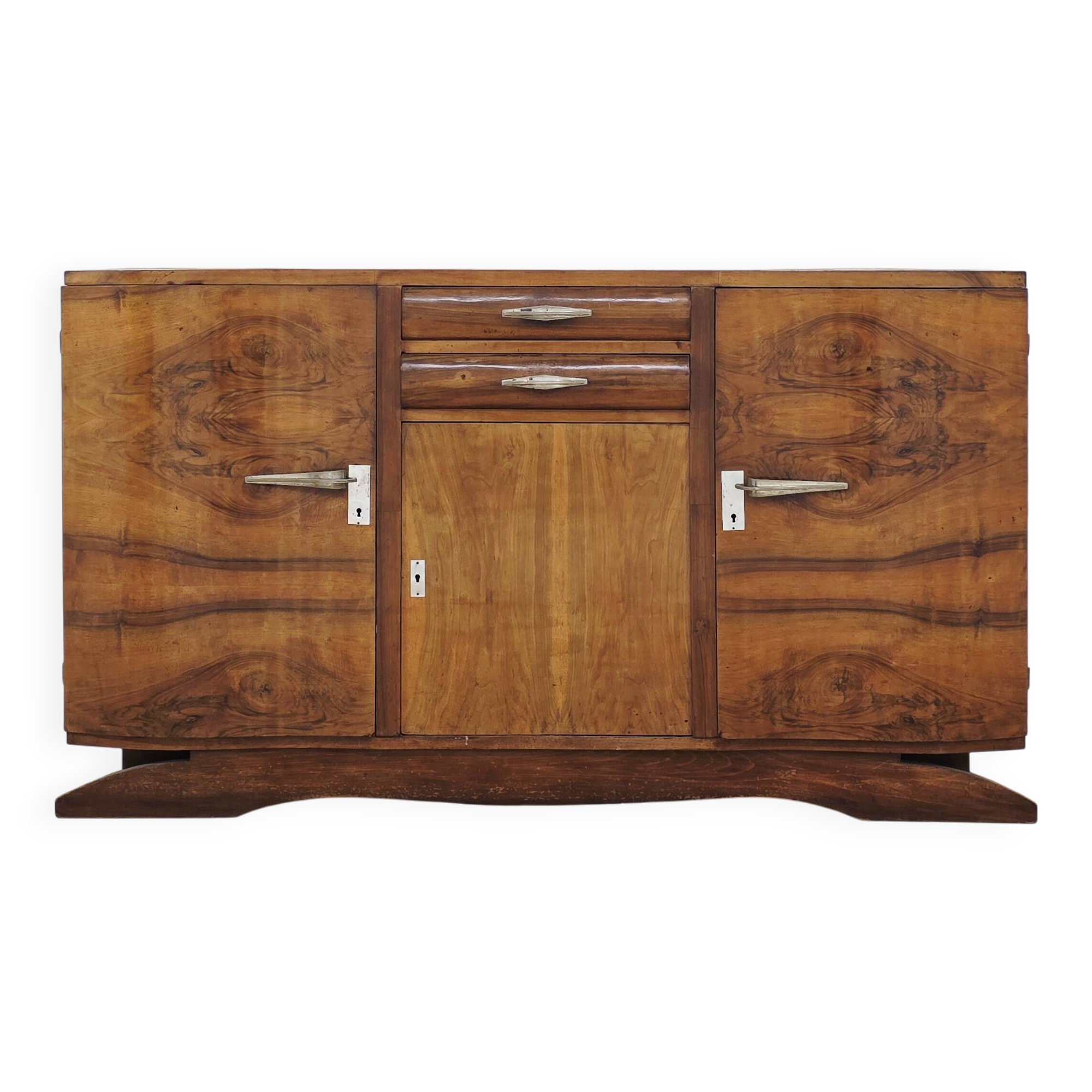 1930s Art Deco walnut sideboard