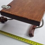 Double hook in metal and wood