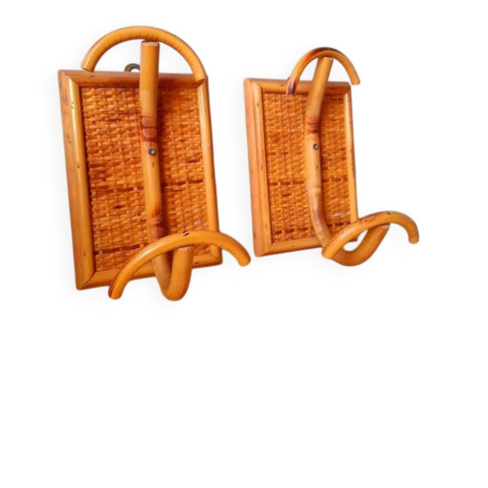 1960s rattan wall hook