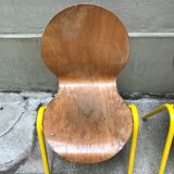 Set of 2 wooden chairs and yellow structure