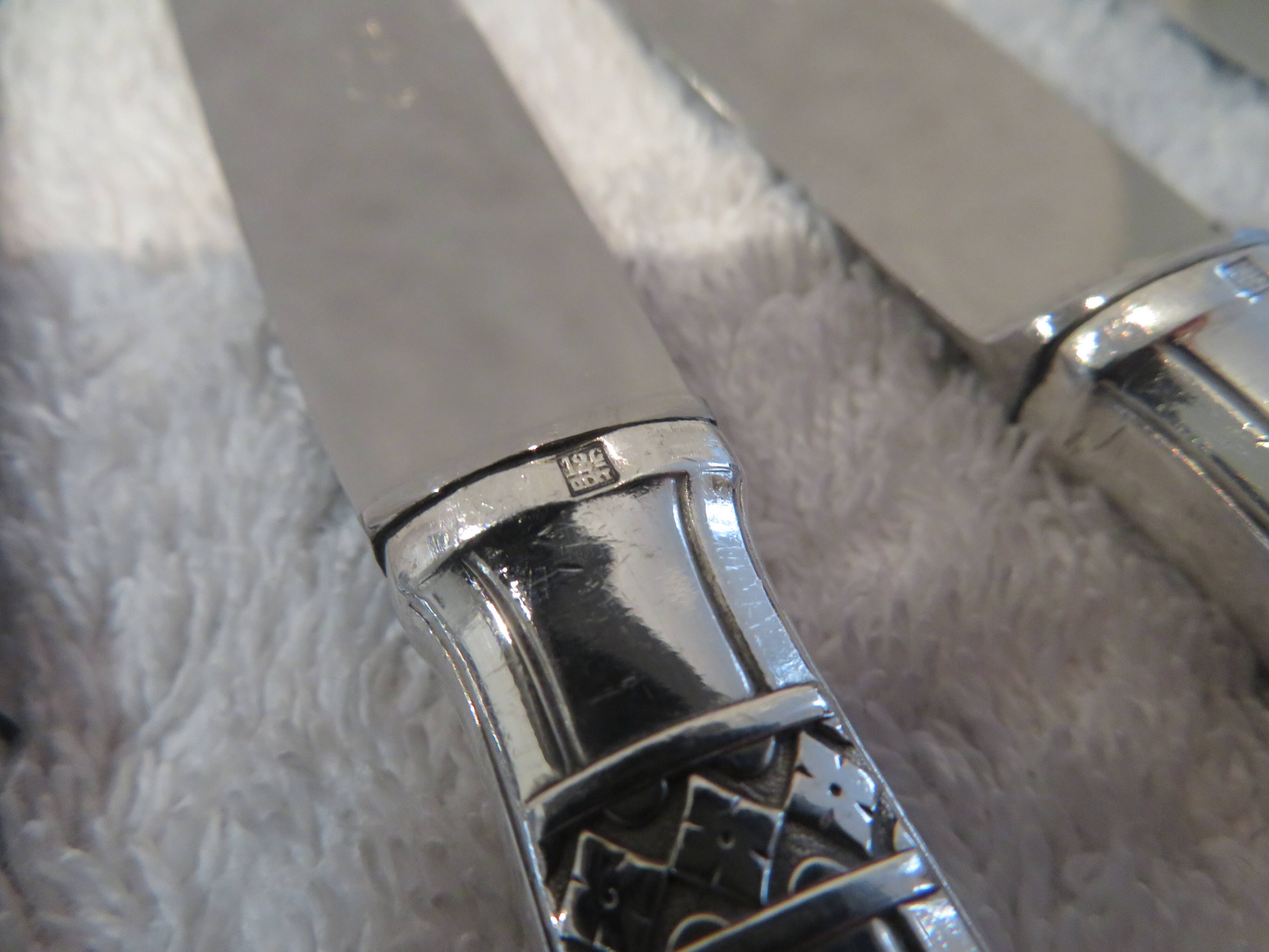 12 Dixi Grand Prix Monaco silver plated dessert knives 20.5cm