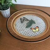 Empty bamboo pocket, glass and true butterfly wings