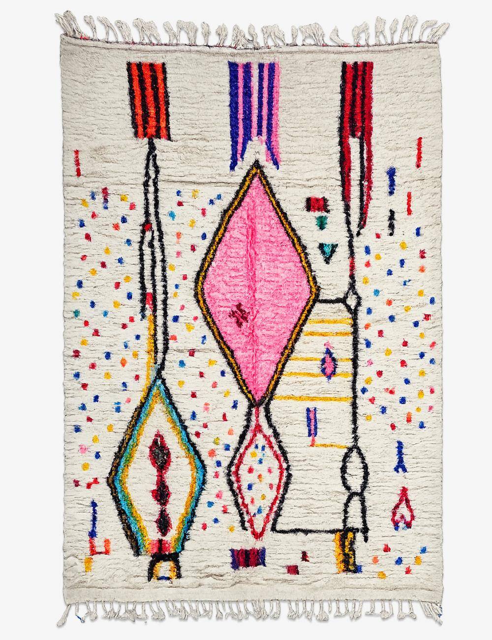 Tapis Azilal Marocain Coloré - 300 x 190 cm