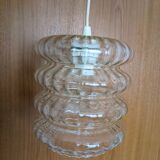 Vintage glass pendant lamp 50s