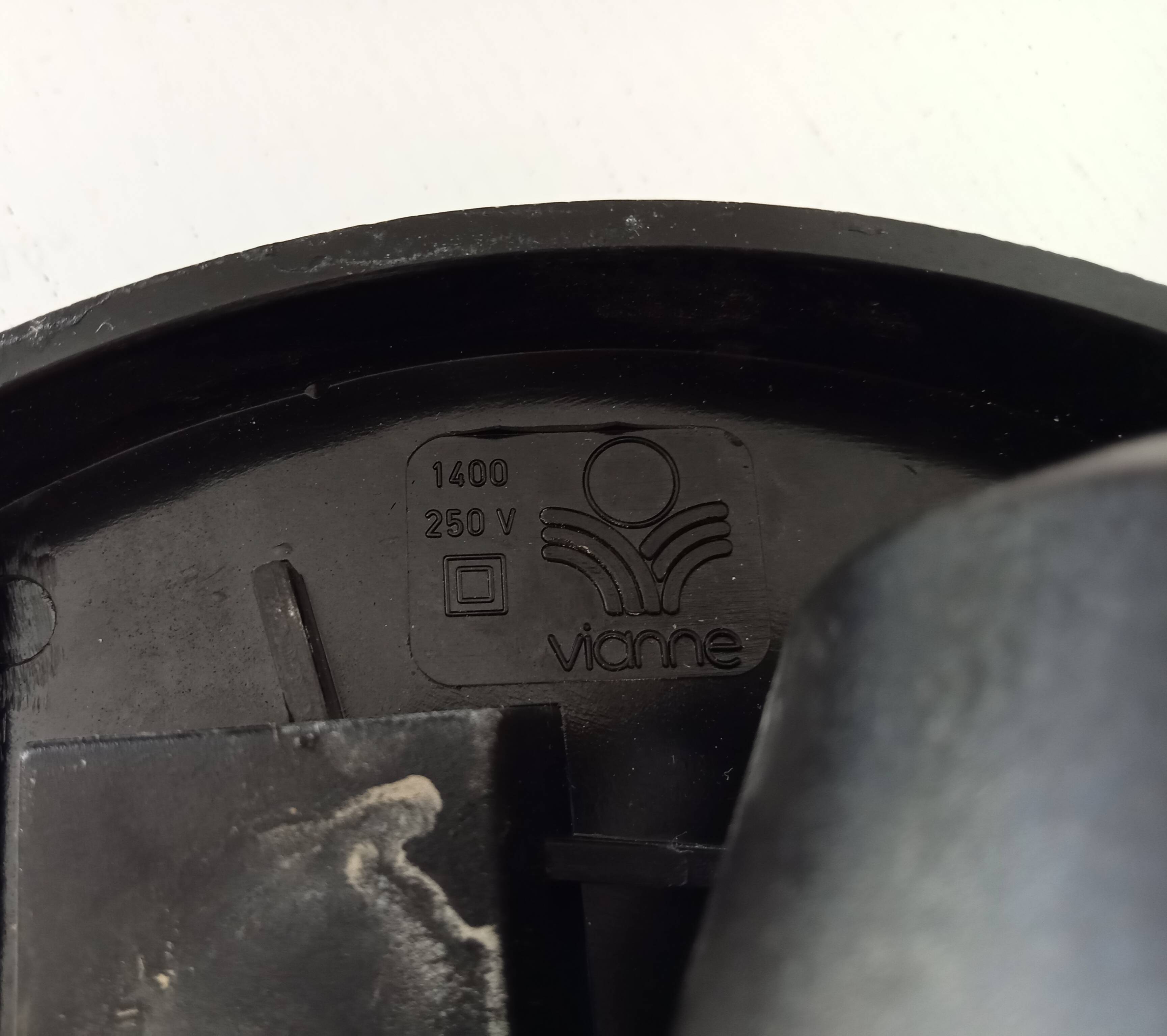 70s bakelite and opaline ceiling light signed Vianne