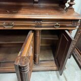 Renaissance-style two-body buffet in walnut