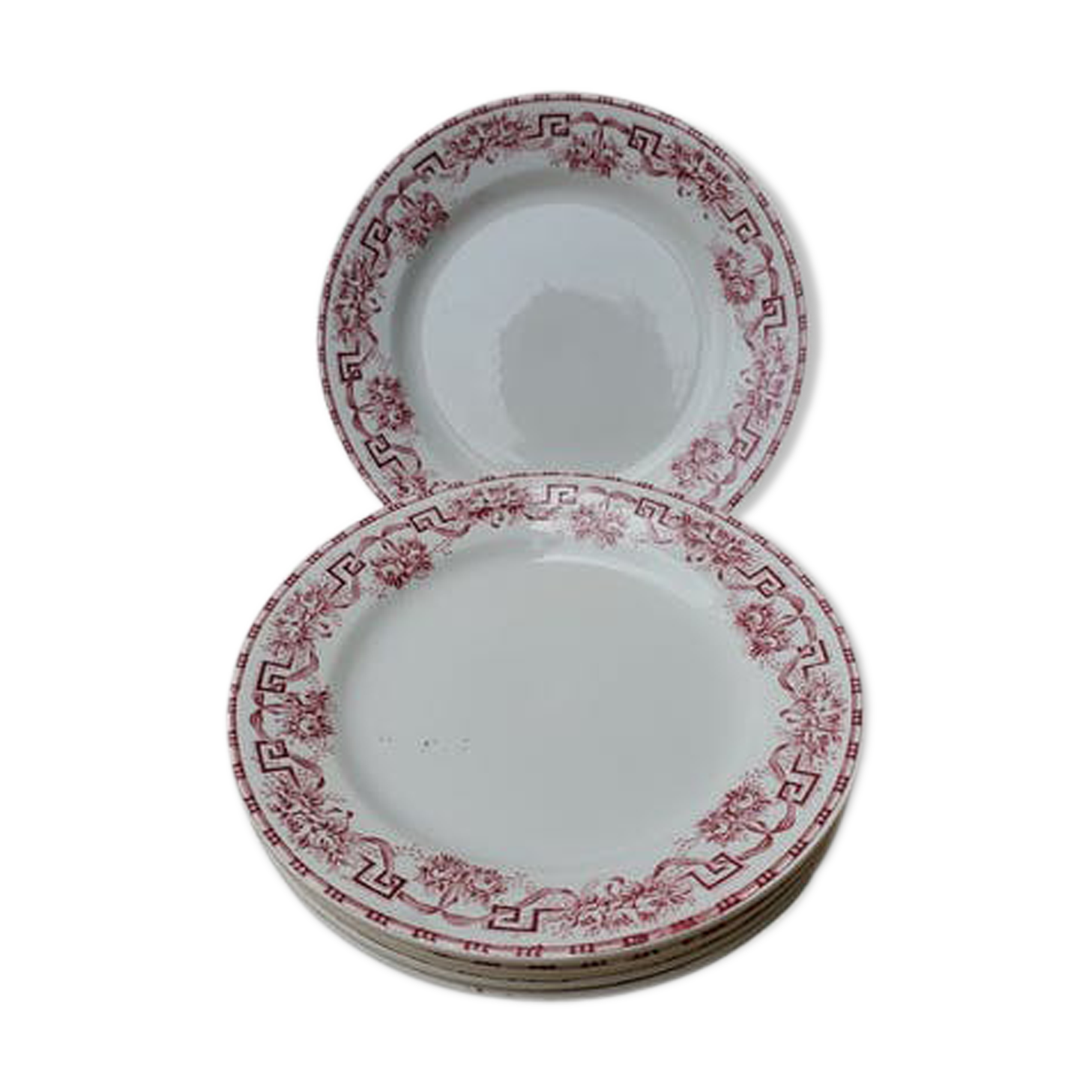 Lot of 6 flat iron earth plates