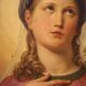 19th century panel painting, Virgin Mary in contemplation