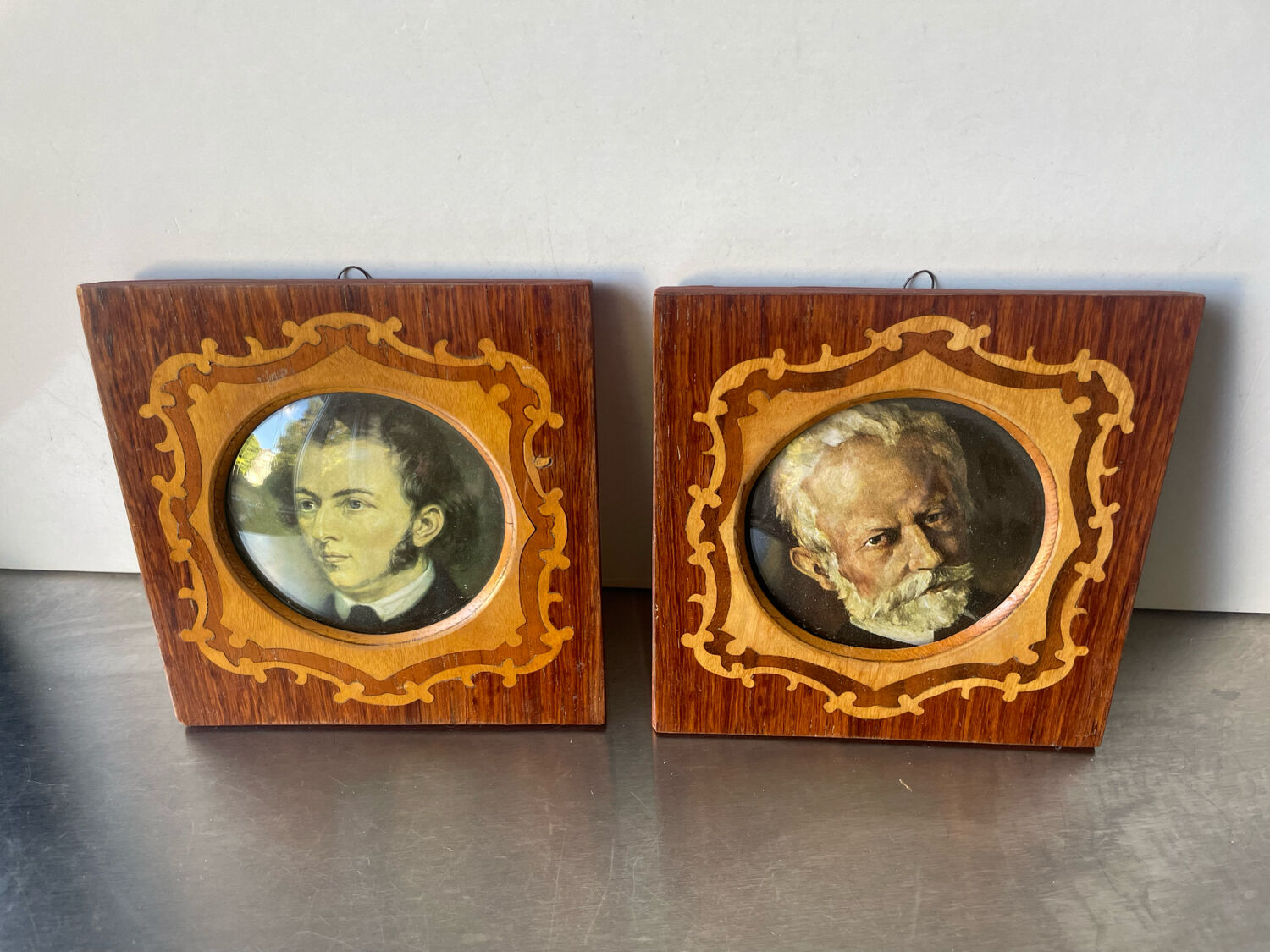 Pair of wooden picture frames