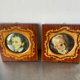 Paire de cadres en bois
