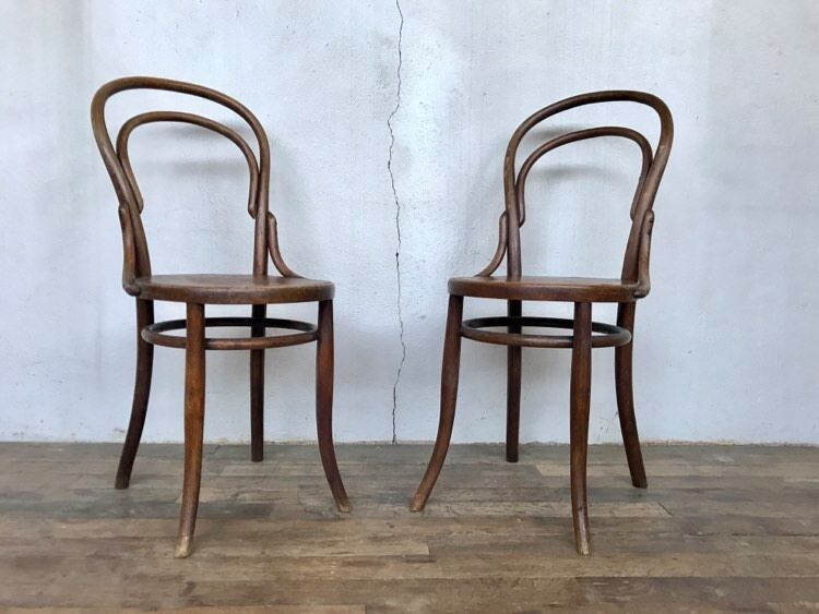 Pair of bistro chair number 14 fischel