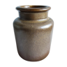 Old mustard pot in enamelled sandstone