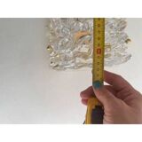 A Pair Barovier Art Deco Rostrato Clear Italian Murano Glass Wall Sconces