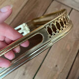 Vintage brass Formica tray