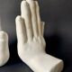 Vintage white ceramic hand bookends