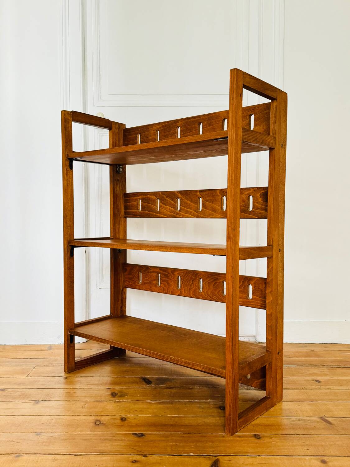 Vintage folding bookshelf, circa 1960