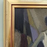 Peinture à l’huile figurative suédoise  « Cubist Dancer »