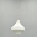 Suspended globe lamp in opaline glass, Czechoslovakian, 1970s.