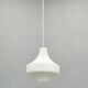 Suspended globe lamp in opaline glass, Czechoslovakian, 1970s.