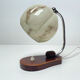 table lamp vintage art deco bauhaus, 30s, opaline marbled wood