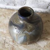 Leon Pointu enamelled stoneware vase - Puisaye