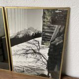 Old photographs lake and mountain