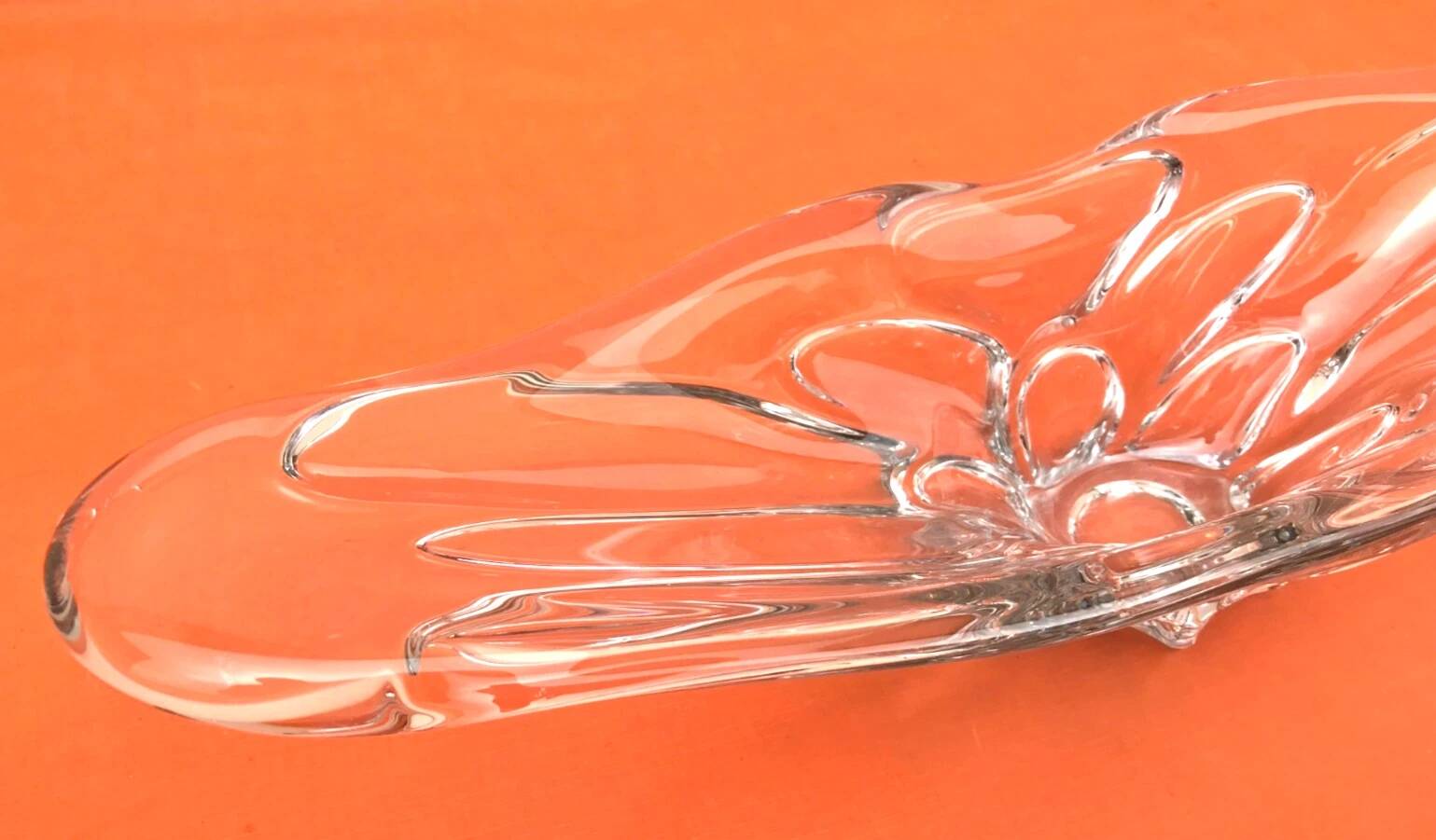 1970s Fruit bowl / Centrepiece transparent glass