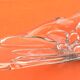 1970s Fruit bowl / Centrepiece transparent glass