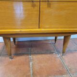 Vintage oak display cabinet from the 60s
